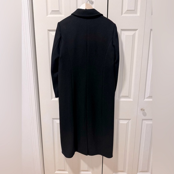Havec Wool and Cashmere Tailored Long Coat in Black - Picture 8 of 9